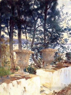 Corfú El paisaje de la terraza John Singer Sargent Pinturas al óleo